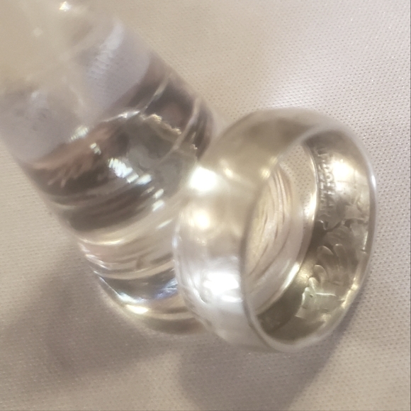 1936 silver Walking Liberty half dollar 90% silver coin ring - Picture 2 of 3